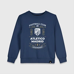 Свитшот хлопковый детский Atletico Madrid FC 1, цвет: тёмно-синий