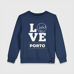 Свитшот хлопковый детский Porto Love Classic, цвет: тёмно-синий