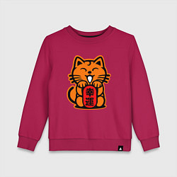 Свитшот хлопковый детский JDM Cat, цвет: маджента