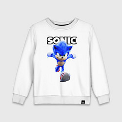 Свитшот хлопковый детский Sonic the Hedgehog 2022, цвет: белый