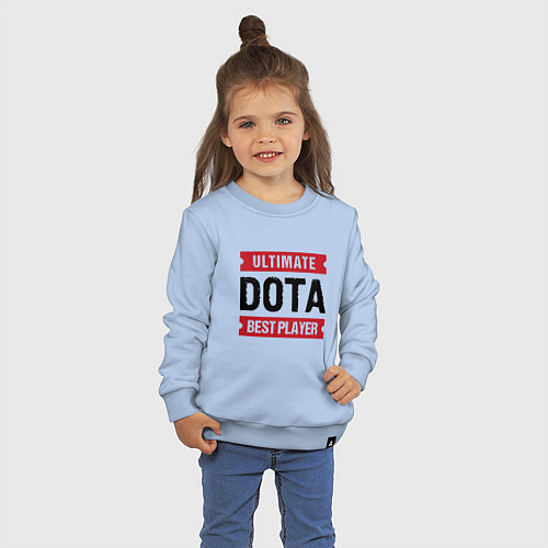 Детский свитшот Dota: таблички Ultimate и Best Player / Мягкое небо – фото 3