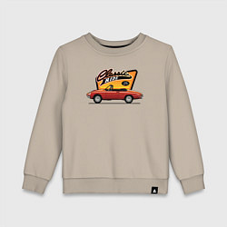 Свитшот хлопковый детский Classic ride, цвет: миндальный
