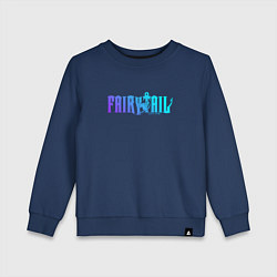 Свитшот хлопковый детский FAIRY TAIL NEON, цвет: тёмно-синий