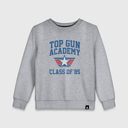 Свитшот хлопковый детский TOP GUN Academy Class of 85, цвет: меланж