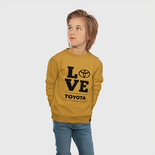 Детский свитшот Toyota Love Classic / Горчичный – фото 4
