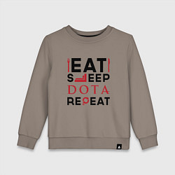 Детский свитшот Надпись: Eat Sleep Dota Repeat