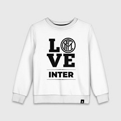 Свитшот хлопковый детский Inter Love Классика, цвет: белый