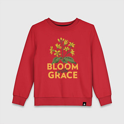 Свитшот хлопковый детский Bloom with grace, цвет: красный