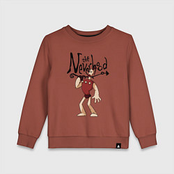Свитшот хлопковый детский The neverhood - Klaymen, цвет: кирпичный