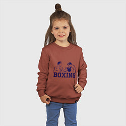 Свитшот хлопковый детский Бокс Boxing is cool, цвет: кирпичный — фото 2