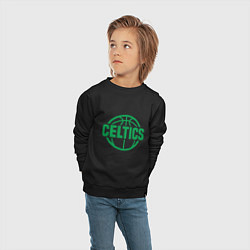 Свитшот хлопковый детский Celtics Baller, цвет: черный — фото 2