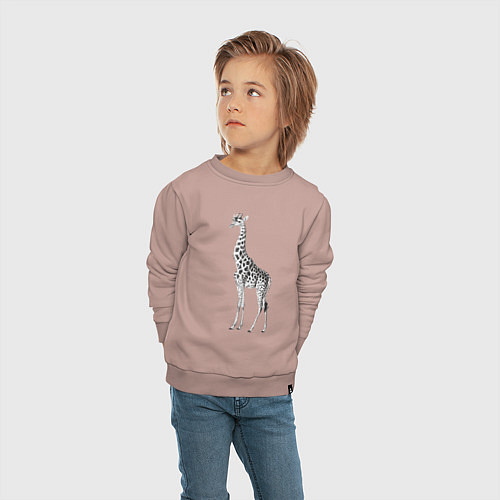 Детский свитшот Грация жирафа / Пыльно-розовый – фото 4