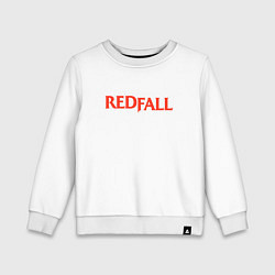 Свитшот хлопковый детский Redfall logo, цвет: белый