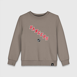 Свитшот хлопковый детский New York Rangers NHL, цвет: утренний латте