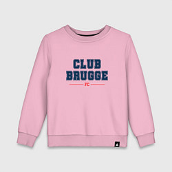 Свитшот хлопковый детский Club Brugge FC Classic, цвет: светло-розовый