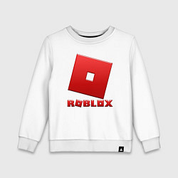Детский свитшот ROBLOX логотип красный градиент