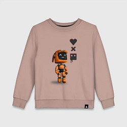Детский свитшот Оранжевый робот с логотипом LDR