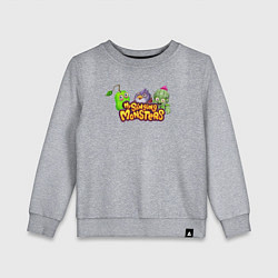 Свитшот хлопковый детский My Singings Monsters Logo, цвет: меланж
