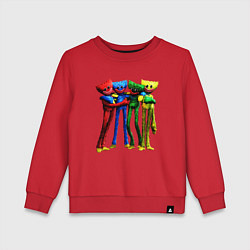 Свитшот хлопковый детский GAME POPPY PLAYTIME Mini Huggies, цвет: красный