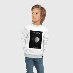 Свитшот хлопковый детский Moon Луна Space collections, цвет: белый — фото 2