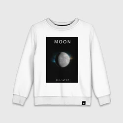 Свитшот хлопковый детский Moon Луна Space collections, цвет: белый