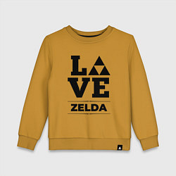 Свитшот хлопковый детский Zelda Love Classic, цвет: горчичный