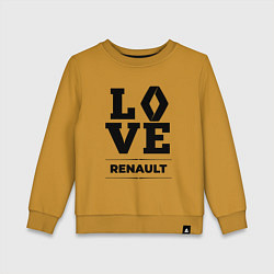 Свитшот хлопковый детский Renault Love Classic, цвет: горчичный