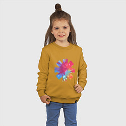 Свитшот хлопковый детский RHCP Color, цвет: горчичный — фото 2