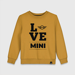 Свитшот хлопковый детский Mini Love Classic, цвет: горчичный