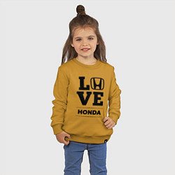 Свитшот хлопковый детский Honda Love Classic, цвет: горчичный — фото 2