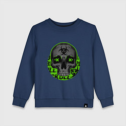 Свитшот хлопковый детский SKULL TOXIC, цвет: тёмно-синий