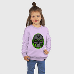Свитшот хлопковый детский SKULL TOXIC, цвет: лаванда — фото 2