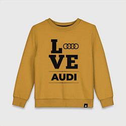 Свитшот хлопковый детский Audi Love Classic, цвет: горчичный