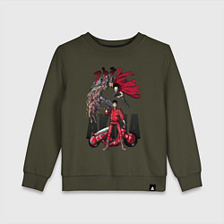 Свитшот хлопковый детский Akira anime, цвет: хаки