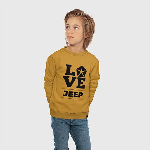 Детский свитшот Jeep Love Classic / Горчичный – фото 4