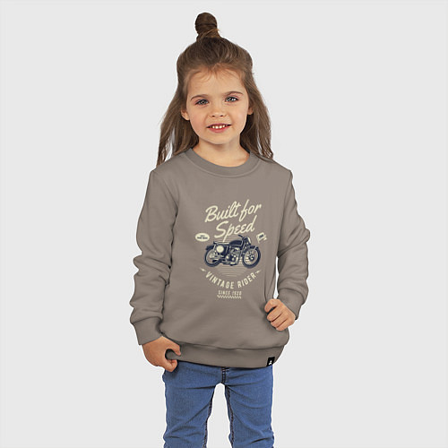 Детский свитшот Vintage Moto / Утренний латте – фото 3