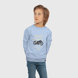 Свитшот хлопковый детский Vintage Moto, цвет: мягкое небо — фото 2