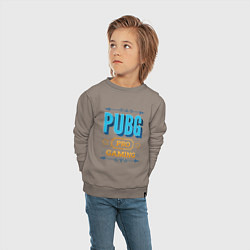 Свитшот хлопковый детский Игра PUBG PRO Gaming, цвет: утренний латте — фото 2