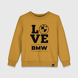Свитшот хлопковый детский BMW love classic, цвет: горчичный