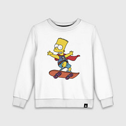 Детский свитшот Барт Симпсон - крутой скейтер