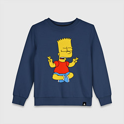 Детский свитшот Барт Симпсон - сидит со скрещенными пальцами