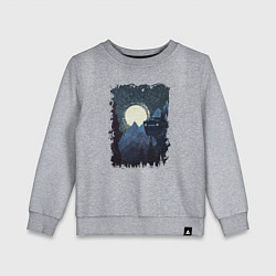 Свитшот хлопковый детский Джип и пропасть, цвет: меланж