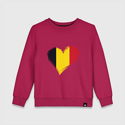 Свитшот хлопковый детский Сердце - Бельгия, цвет: маджента