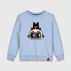 Свитшот хлопковый детский Милая овечка- Cult of the lamb, цвет: мягкое небо