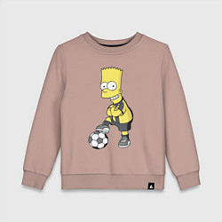 Детский свитшот Барт Симпсон - крутой футбольный форвард