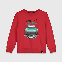 Свитшот хлопковый детский Ride the classic, цвет: красный