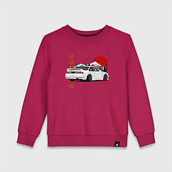 Свитшот хлопковый детский Nissan Silvia S14 Sr20 Japan Car, цвет: маджента