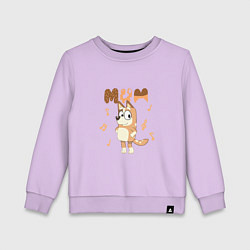 Свитшот хлопковый детский Doggy Mom, цвет: лаванда