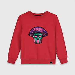 Свитшот хлопковый детский MF Doom Mushroom, цвет: красный