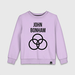 Свитшот хлопковый детский John Bonham - Led Zeppelin - legend, цвет: лаванда